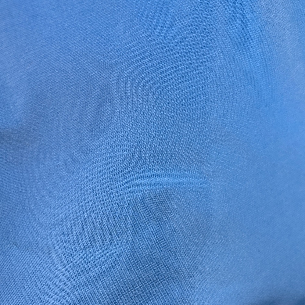 Karl Lagerfeld Vibrant Blue Lace Women's Blouse Size L Pearl Button Designer - Picture 9 of 9